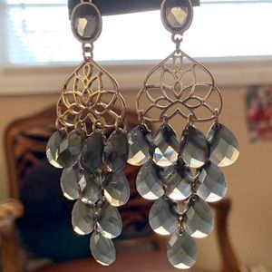 Chandelier earrings, 3” long x 1.375” wide
